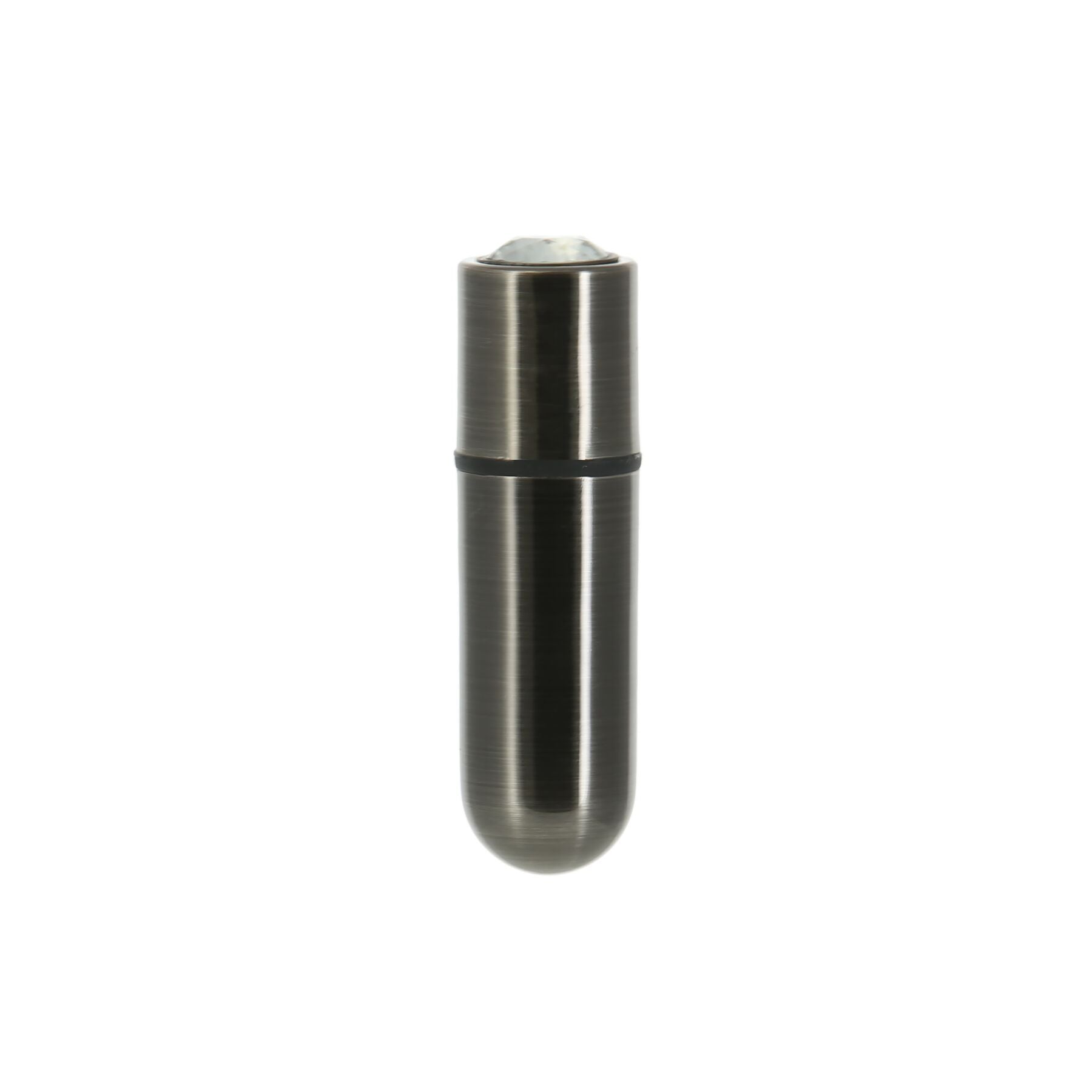 PowerBullet First-Class Bullet 2.5″ Vibrating Bullet with Key Chain Pouch, Gun Metal, 9 Vibration Modes