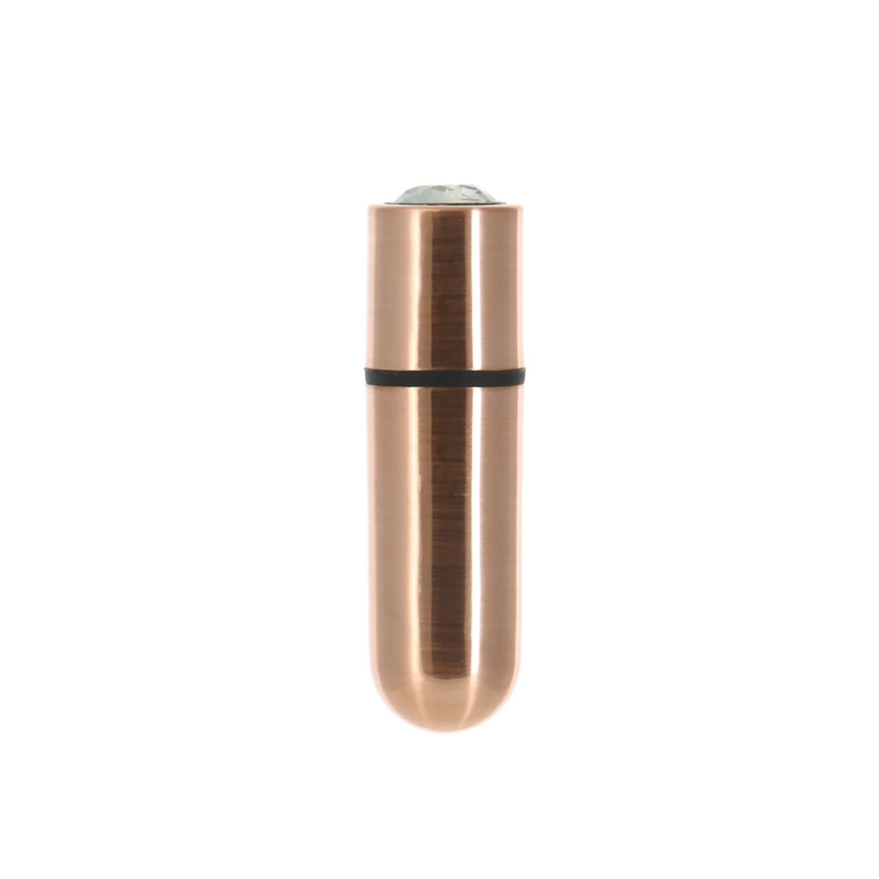Vibrating Bullet PowerBullet First-Class Bullet 2.5″ with Key Chain Pouch, Rose Gold, 9 Vibration Modes