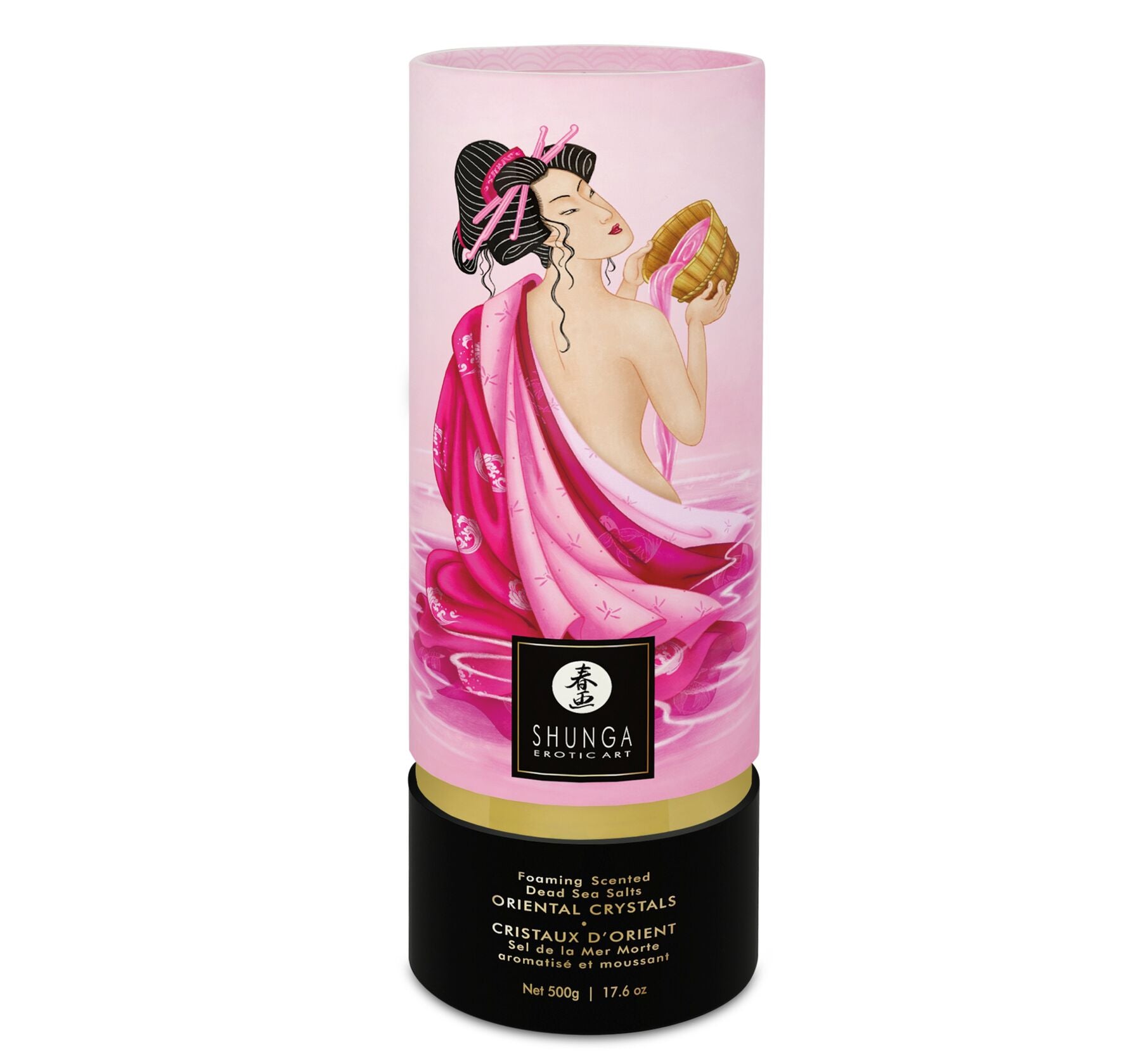Shunga Dead Sea salt Oriental Crystals — Rose Petal (500 g), foaming bath salt