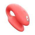 Smart vibrator for couples We-Vibe Chorus Crave Coral, sensory control of vibrations by compressing the remote