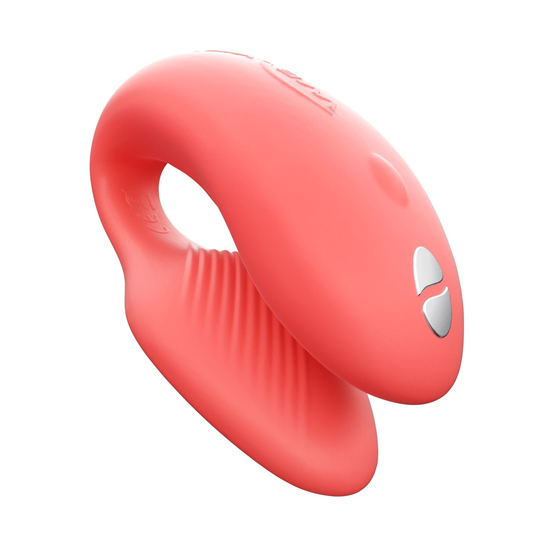 Smart vibrator for couples We-Vibe Chorus Crave Coral, sensory control of vibrations by compressing the remote