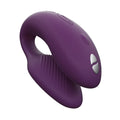 Smart vibrator for couples We-Vibe Chorus Purple, touch control of vibrations by squeezing the remote