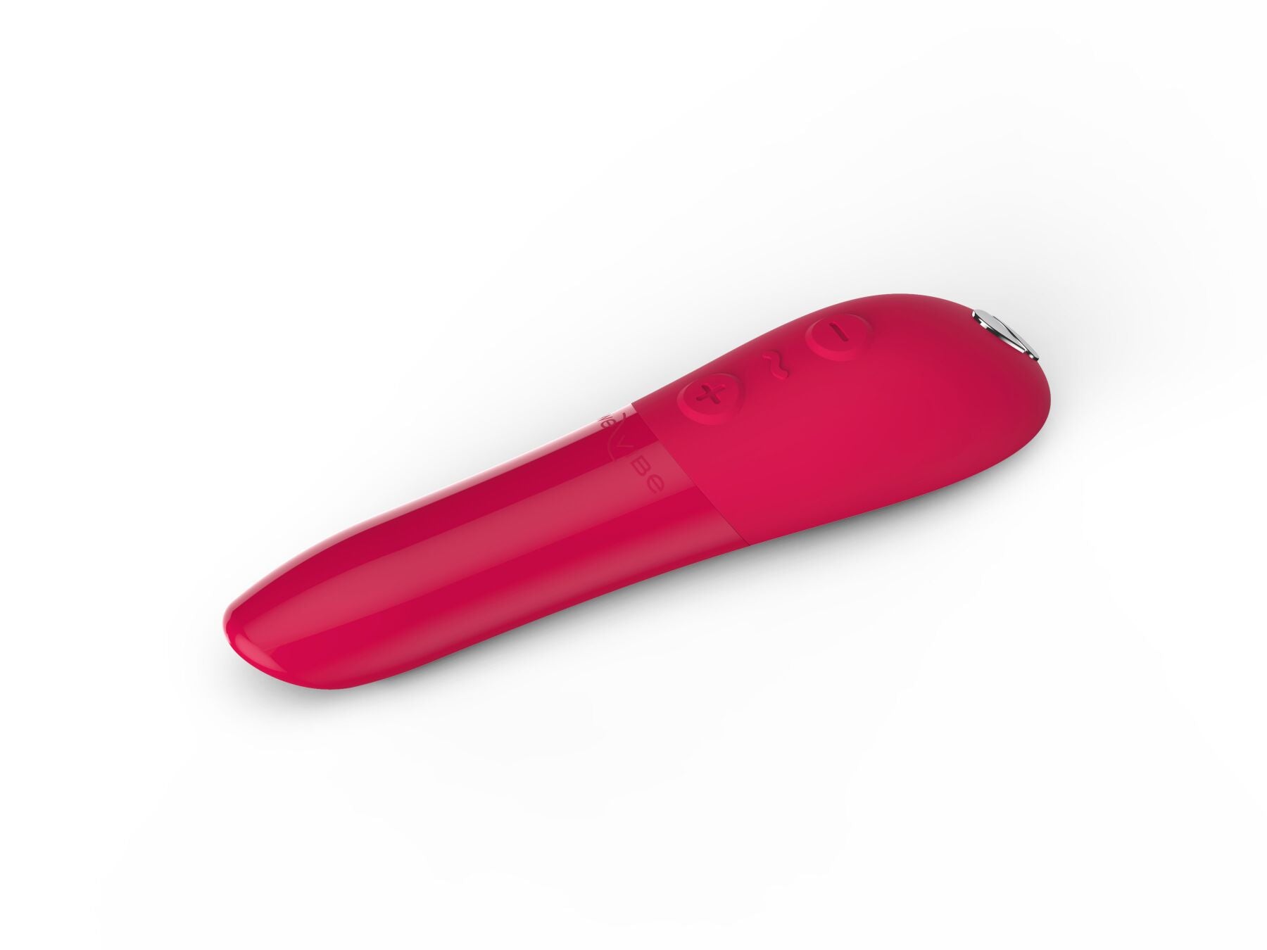 Powerful Tango X Cherry Red vibrator by We-Vibe, 7 vibration modes, 8 intensity levels