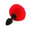 Silicone Anal Plug M Art of Sex - Silicone Butt plug Rabbit Tail Red, diameter 3.5 cm