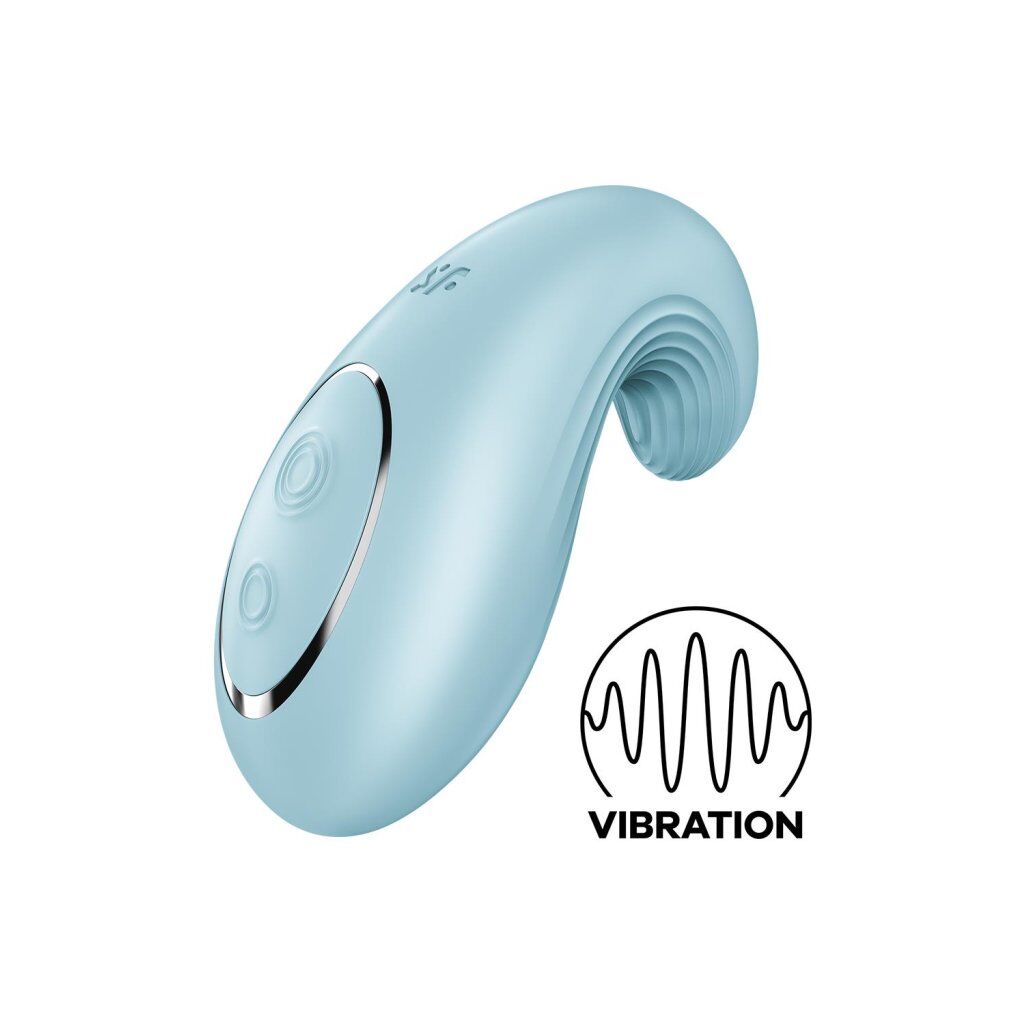 Vibrator Satisfyer Dipping Delight Light Blue, 2 motors, flexible tip