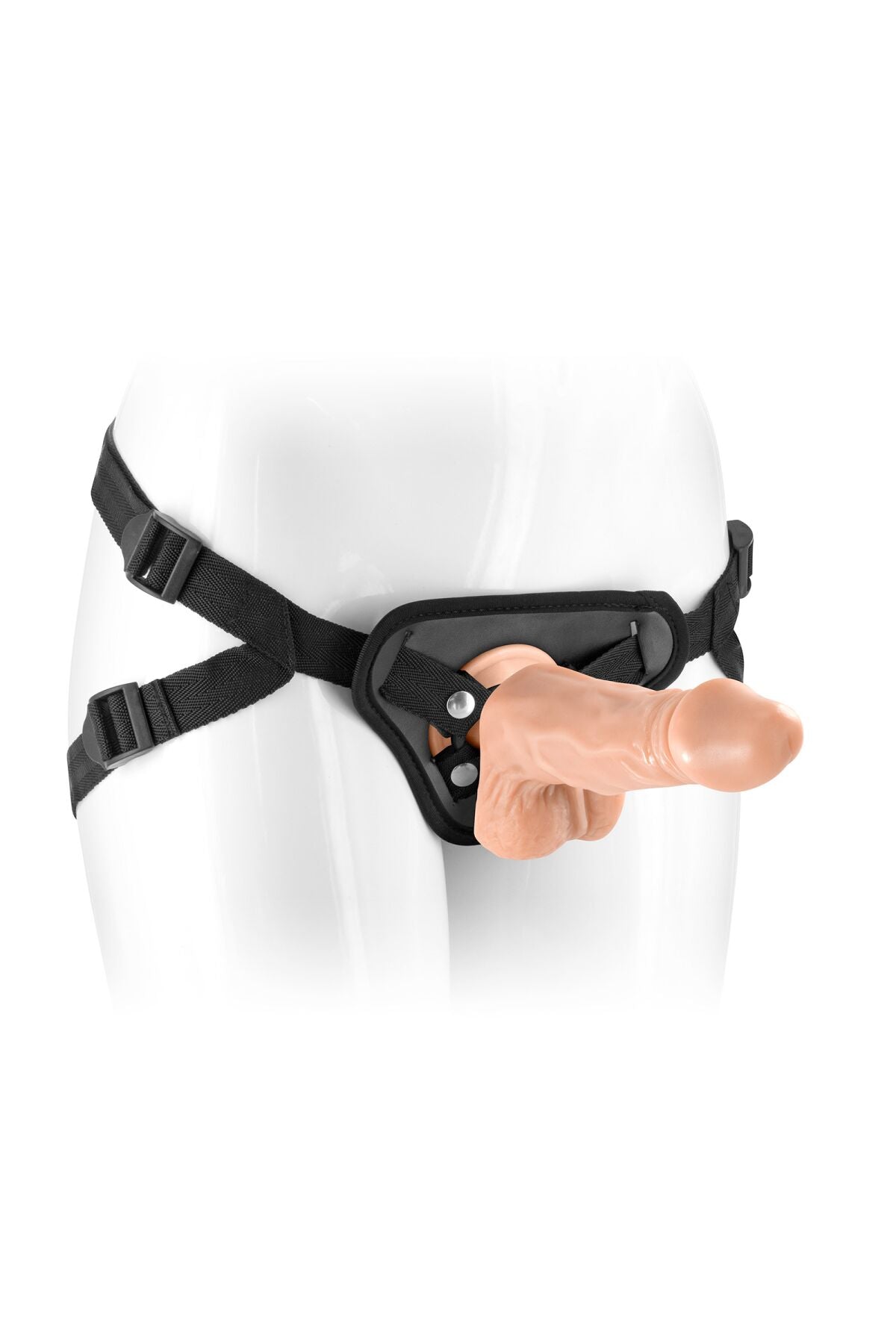 Female 2-in-1 Strap-on Panties Real Body — Mike: length 13 cm, diam. 3.8 cm, panties and dildo