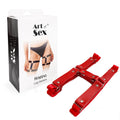 Leather Leg Garters Art of Sex - Kristina Leg Garters (2 pcs), Color Red