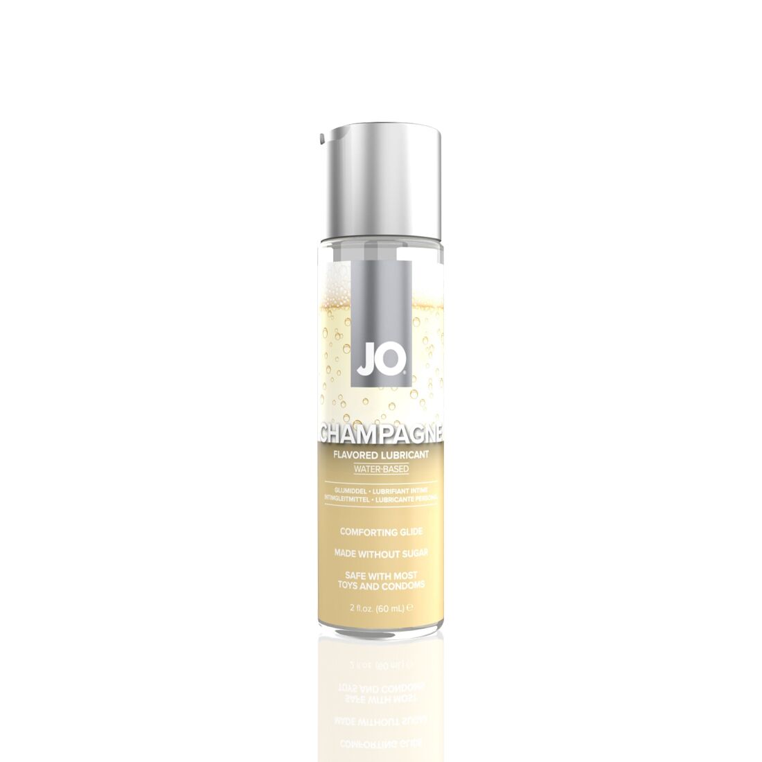 JO Champagne Water-Based Lubricant (60ml), Sugar-Free, Vegetable Glycerin
