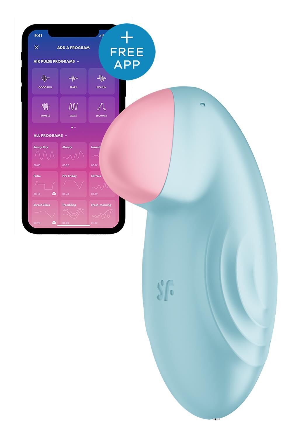 Satisfyer Tropical Tip Light Blue Smart Clitoral Vibrator