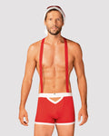 Men's erotic Santa Claus costume Obsessive Mr Claus 2XL/3XL, suspender boxers, hat with