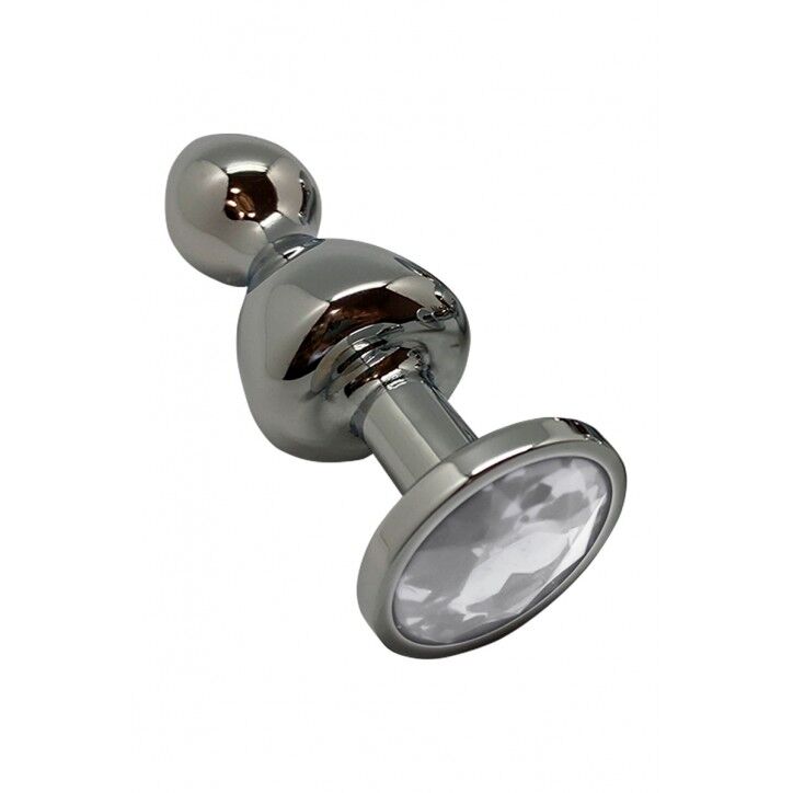 Wooomy Lollypop Double Ball Metal Anal Plug L, diameter 3.5 cm, length 10.5 cm