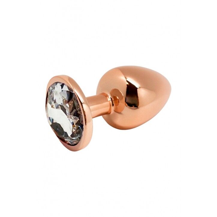 Wooomy Tralalo Rose Gold Metal Anal Plug Size L, diameter 4 cm, length 9 cm