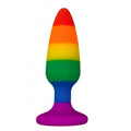 Wooomy Hiperloo Silicone Rainbow Plug L, diameter 3.9 cm, length 13.1 cm