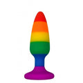 Wooomy Hiperloo Silicone Rainbow Plug M, diameter 2.9 cm, length 11 cm