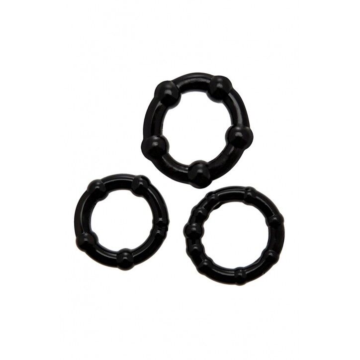 Wooomy Babooom cockring set, 3 sizes, excellent stretch