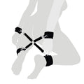 Art of Sex Leather Cross Strap – 4-Way Connector, Black