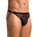 Men's Open Briefs Passion 034 OPEN LUKE L/XL Black, eco-leather