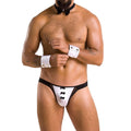 Erotic men's lingerie set Passion 036 ALFRED S/M Black, briefs, collar, cuffs