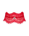 Широкий мереживний чокер Obsessive Bergamore choker, red