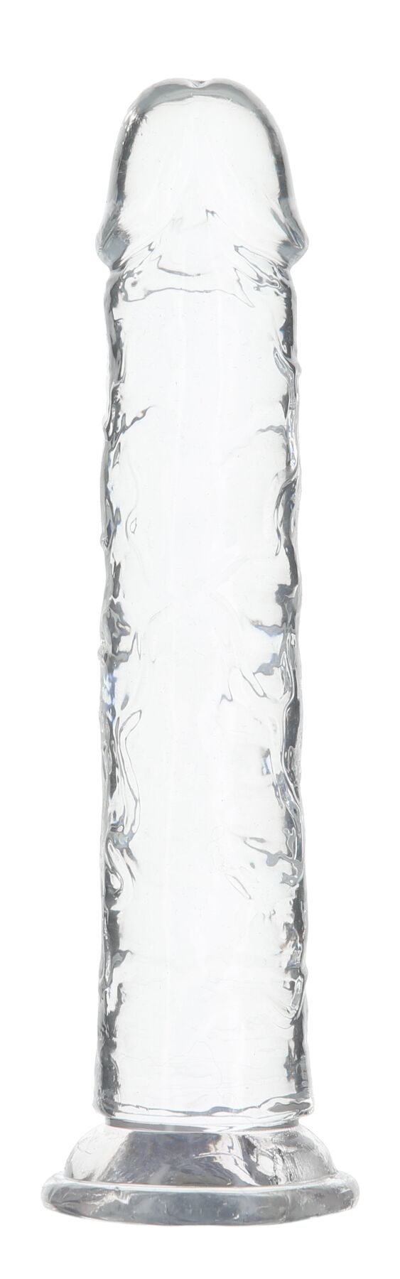 Transparent Dildo ADDICTION Vertical Dong 8″, Suction Cup, 3.8 cm Diameter, Vibrating Bullet Included as Gift