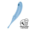Satisfyer Twirling Pro Blue Clitoral Vibrator with Vacuum Stimulation