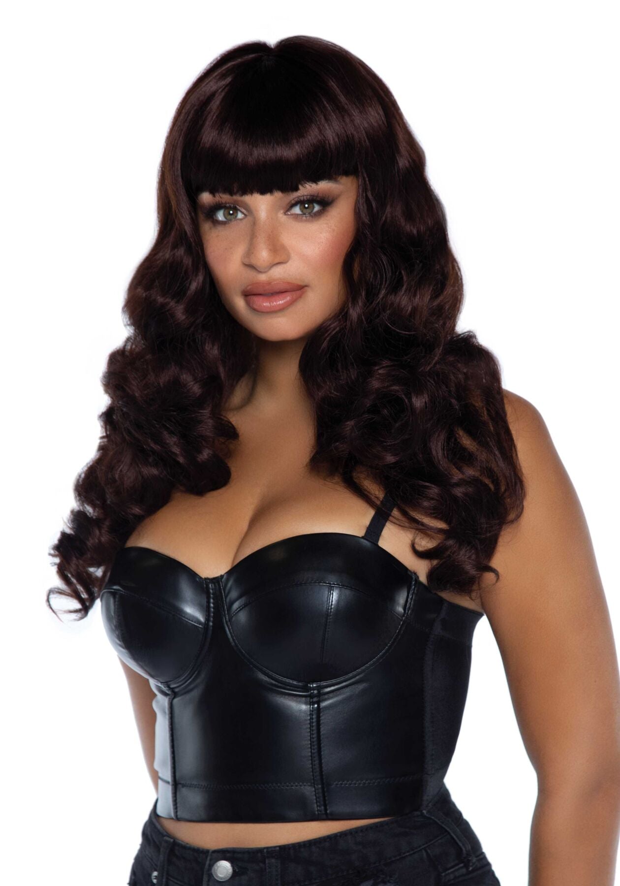 Leg Avenue Misfit Long Wavy Wig Brown, long, realistic look, 61 cm