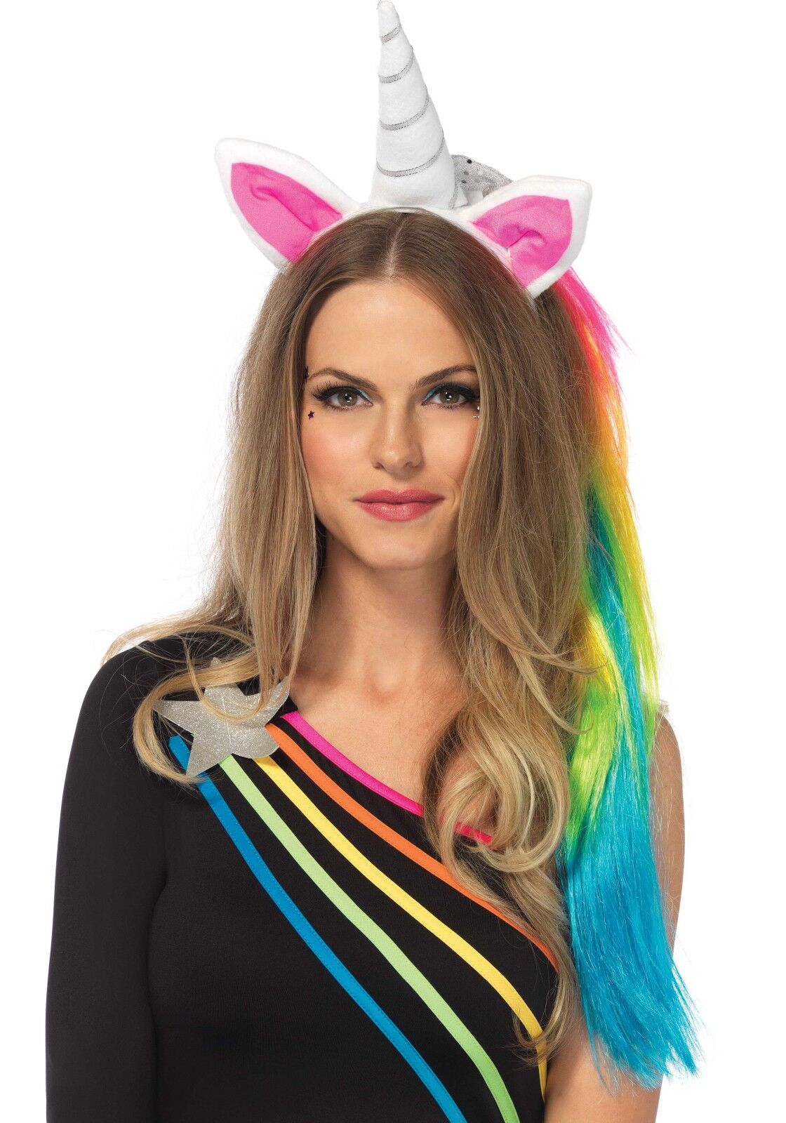 Leg Avenue Magical Unicorn Headband with Rainbow Mane