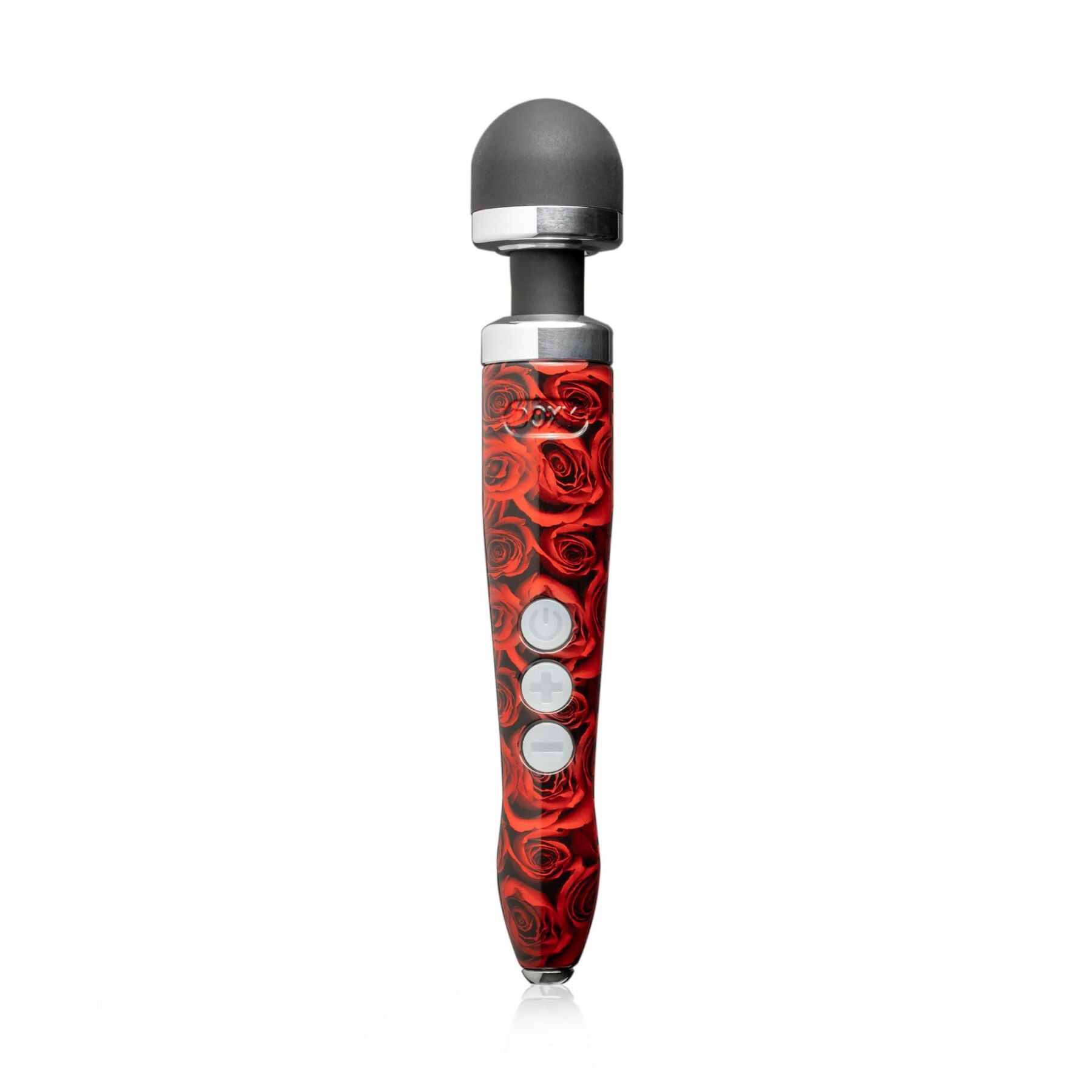 DOXY Die Cast 3R Vibrator - ROSE PATTERN, very powerful, rechargeable, metal body