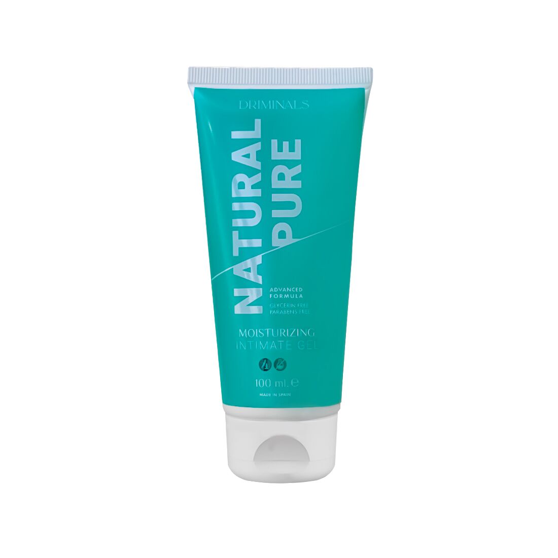 Driminals Natural Pure Gel Lubricant for Sensitive Skin, 100 ml, Water-Based, Glycerin-Free