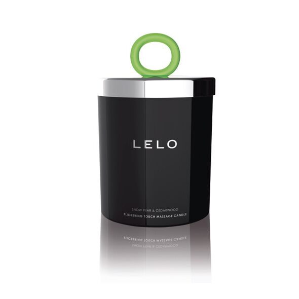 LELO Massage Candle Snow Pear & Cedarwood, soy wax, 36-hour burn time