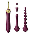 Zalo Multifunctional Vibrator - Bess 2 Velvet Purple, 4 attachments, heating