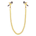 Nipple clamps with chain Feral Feelings - Nipple clamps Classic, gold/black