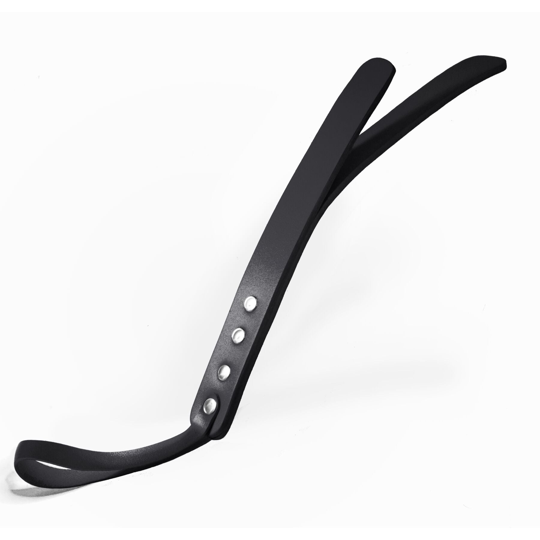 Feral Feelings Leather Mini Paddle Black, Double-Layer, Genuine Leather