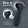 Satisfyer Pro 2 Generation 3 with Liquid Air Dark Grey Clitoral Stimulator
