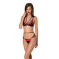 Lingerie set Passion PEONIA SET S/M red, bra, panties