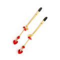 Nipple clamps Art of Sex – Crystal Heart Red, Gold