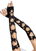 Leg Avenue Butterfly applique arm warmers Black, butterflies