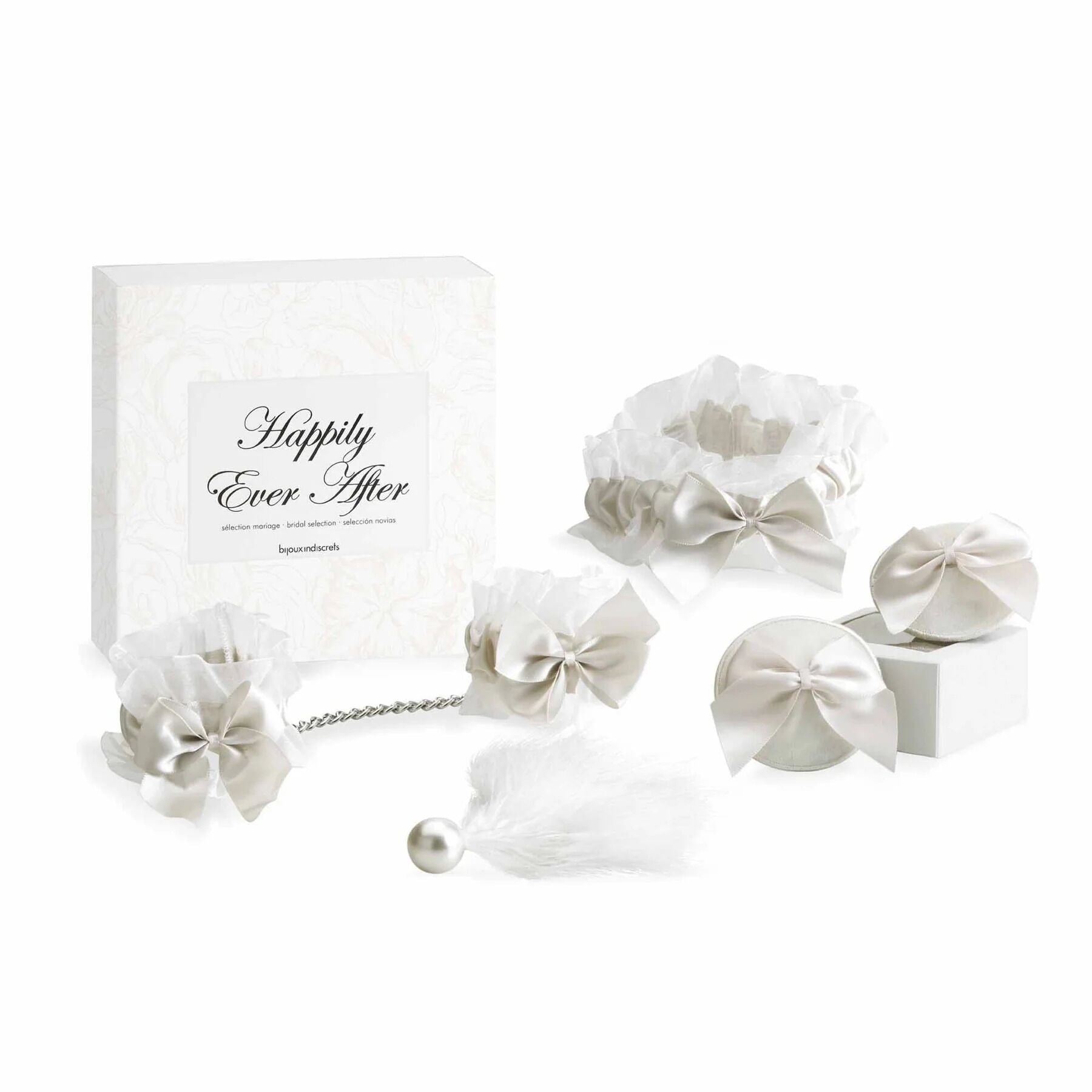 Bijoux Indiscrets Happily Ever After Gift Set, White Label, 4 Accessories for Pleasure
