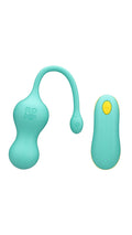 Romp Cello Light Teal G-spot vibrating egg with remote control, waterproof