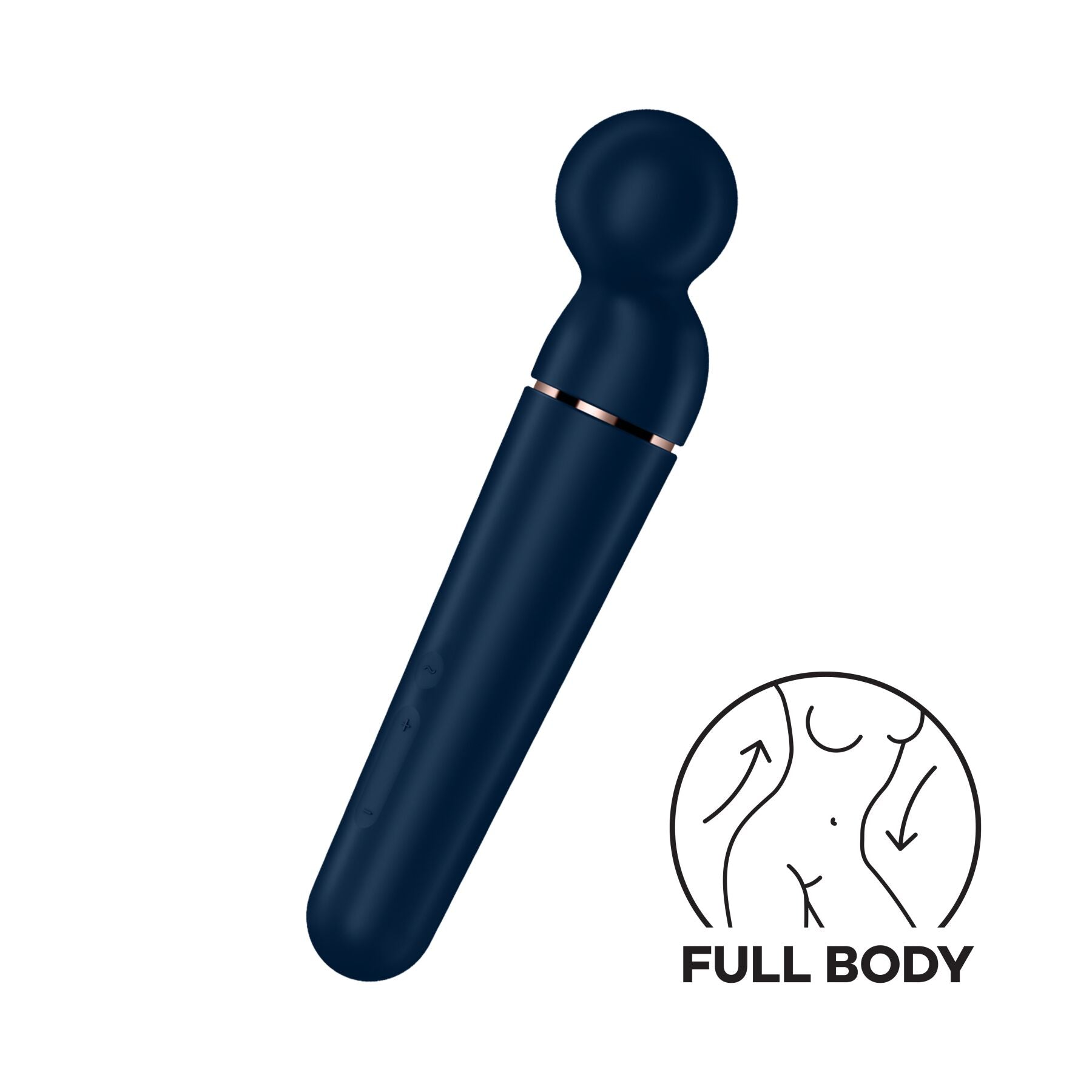 Vibrating massager Satisfyer Planet Wand-er Blue/Rosegold, very powerful, wireless