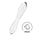 Двосторонній скляний дилдо Satisfyer Dazzling Crystal 1 Transparent, дуже міцний, без стопера