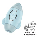 Satisfyer Mission Control Blue Vacuum Stimulator with Vibration, 2 Independent Motors