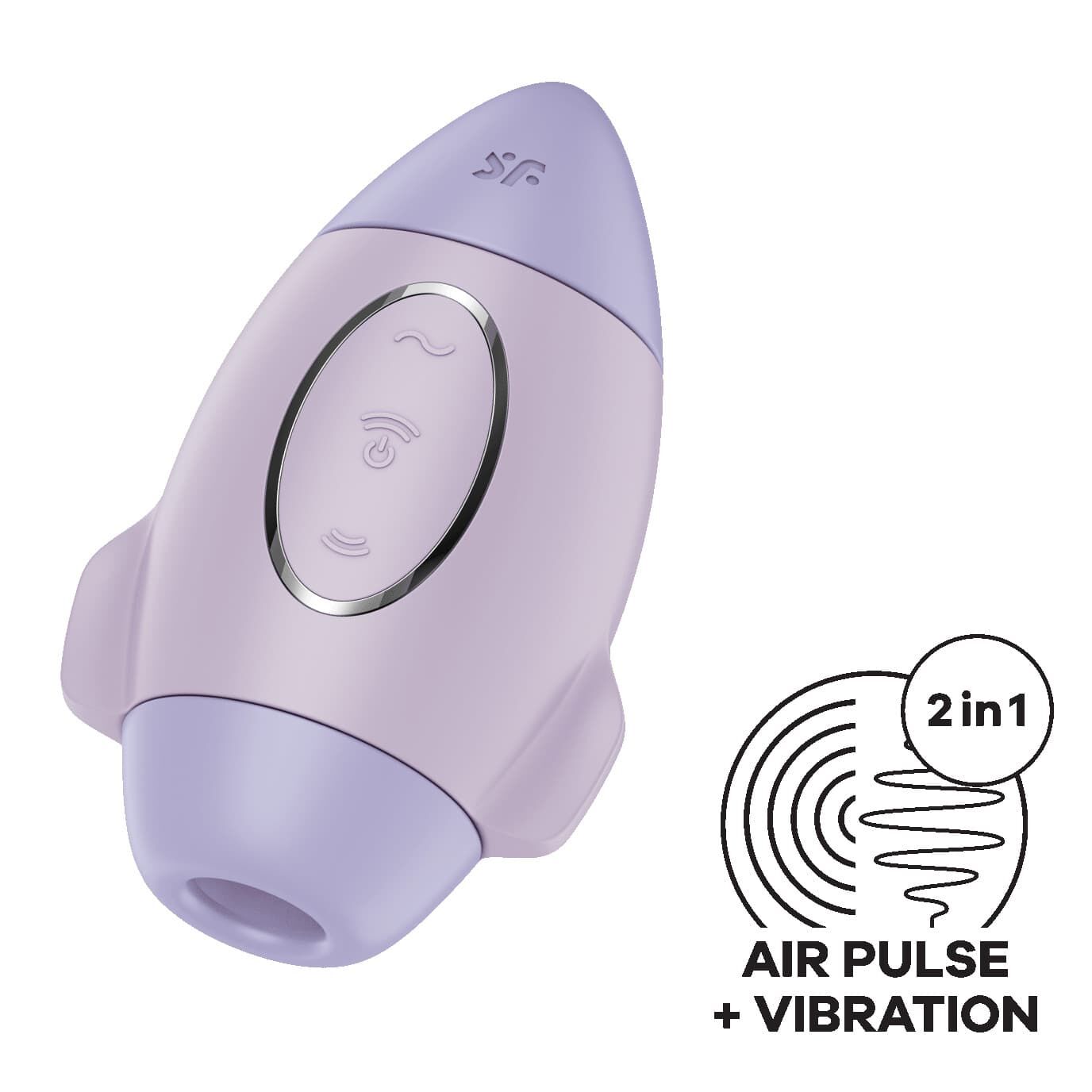 Satisfyer Mission Control Violet Vacuum Stimulator with Vibration, 2 Independent Motors
