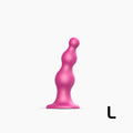 Strap-On-Me Dildo Plug Beads Framboise Metallic L Strap-On Attachment