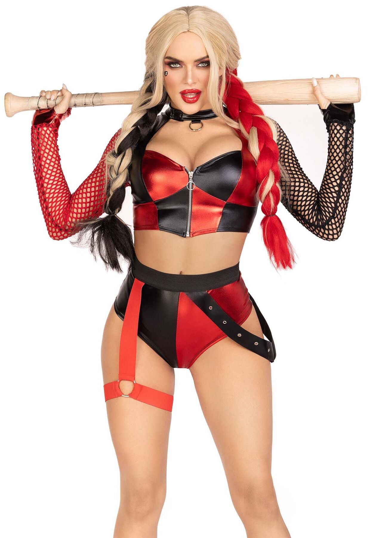Leg Avenue Crime Spree Sweetie Costume M, top, shorts