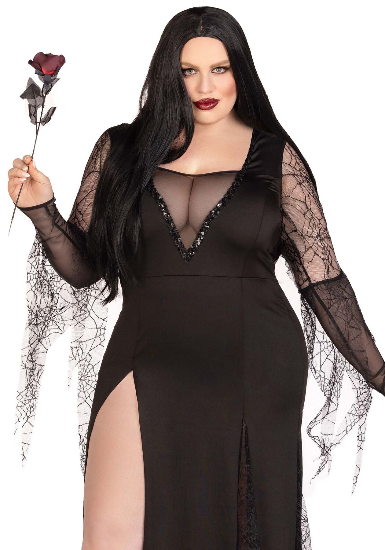 Leg Avenue Sexy Spooky Morticia Addams Costume 1X–2X