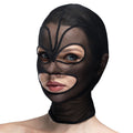 Feral Feelings - Hearts Mask Black/Black mesh heart mask with open mouth and eyes
