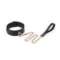 Liebe Seele Black Organosilicon Collar with Leash, vegan leather