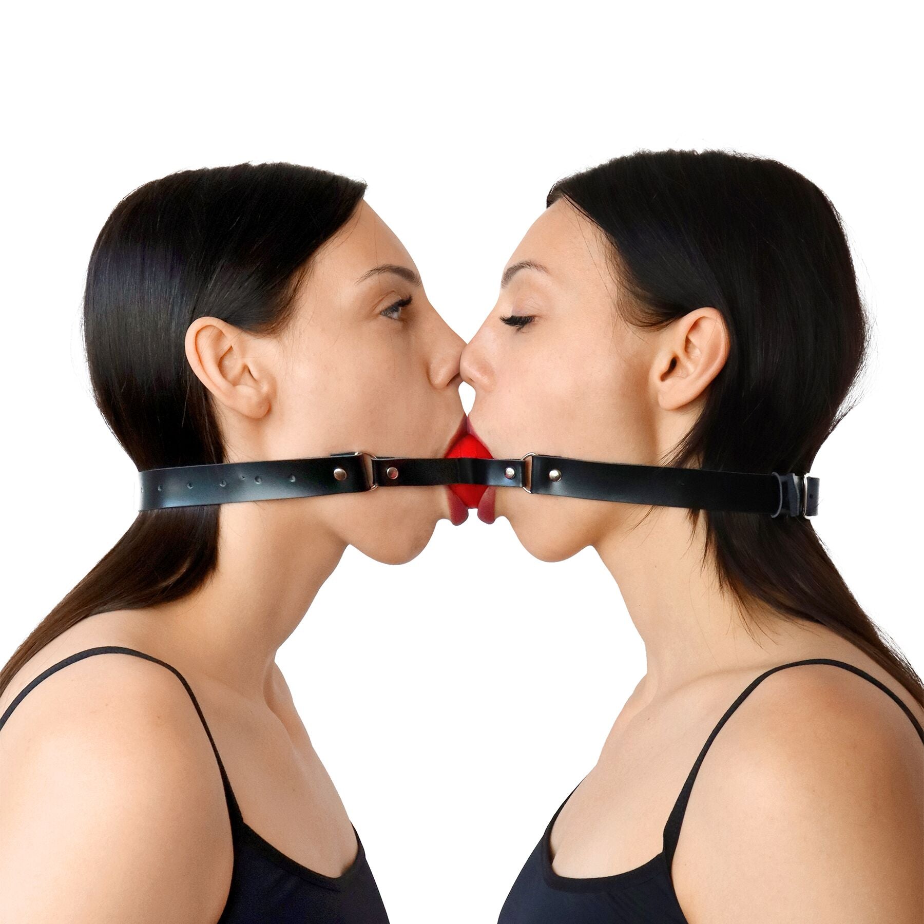 Art of Sex - Twins Double Gag, genuine leather