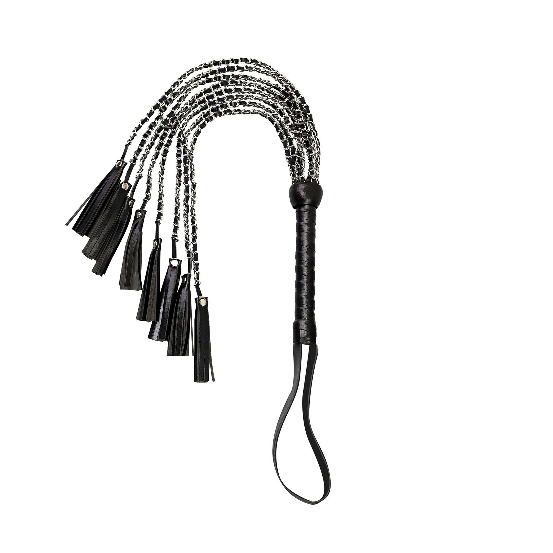 Lacy eco-leather whip Art of Sex - Brianna, black color